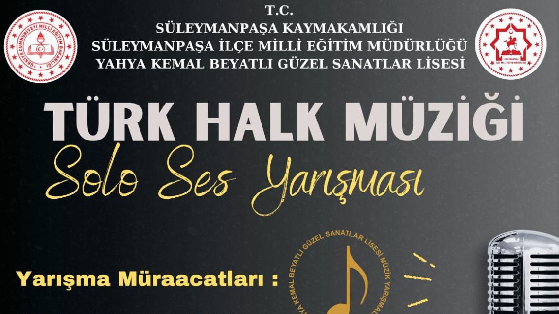 TÜRK HALK MÜZİĞİ SOLO SES YARIŞMASI FİNALİSTLERİ BELLİ OLDU